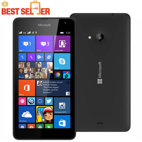 Original Nokia Lumia 535 Cell Phones Windows Phone 8.1 5.0" Touch Screen Quad Core Dual SIM 8GB Storage 5MP Camera Wifi GPS
